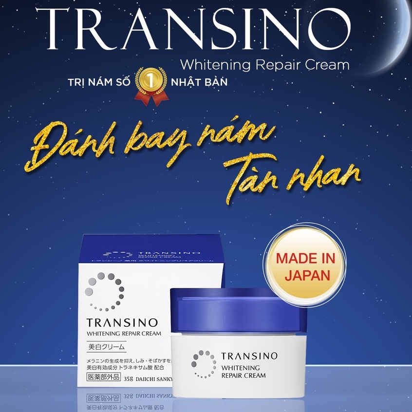 Kem dưỡng trắng da ban đêm Transino Whitening Repair Cream EX 35g mẫu mới 2021