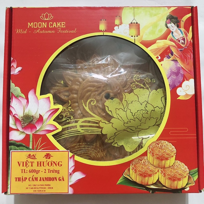 Bánh trung thu Việt Hương thập cẩm gà quay 1 trứng 2 trứng 4 trứng