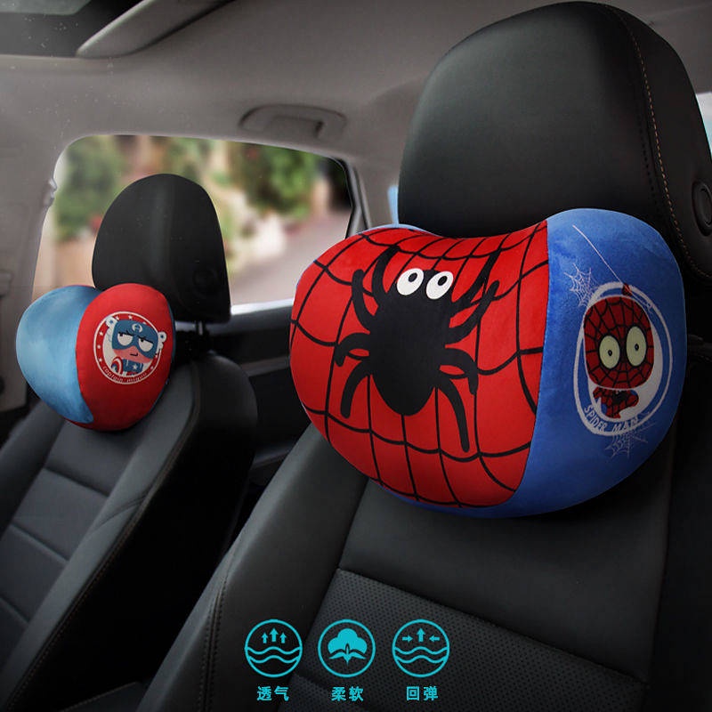 Cartoon Car Memory Foam Headrest Car Pillow Car Neck Pillow Cute Seat Pillow Suitable for All Seasons Supplies Gicb