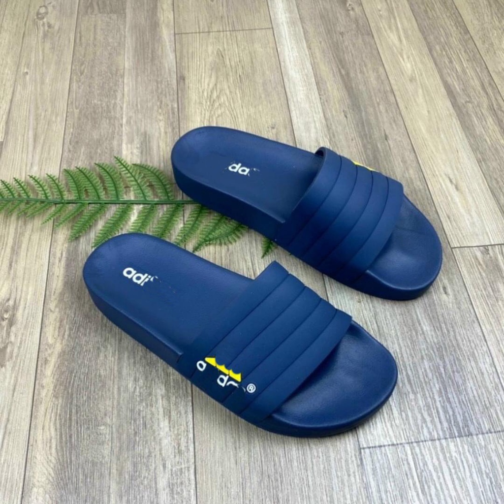 Dép quai ngang nam đế cao su đúc họa tiết logo phong cách STYLE 2022