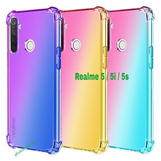 Ốp lưng Oppo Realme 5i / Realme 5 / Realme 5s dùng chung dẻo TPU đa sắc thời trang lồi 4 góc 1