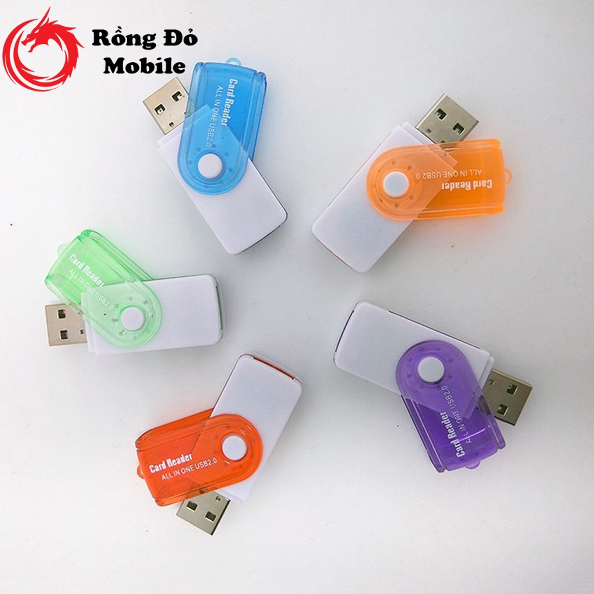 Đầu đọc thẻ đa năng nhỏ gọn tiện lợi hỗ trợ nhiều loại thẻ nhớ cổng USB 2.0