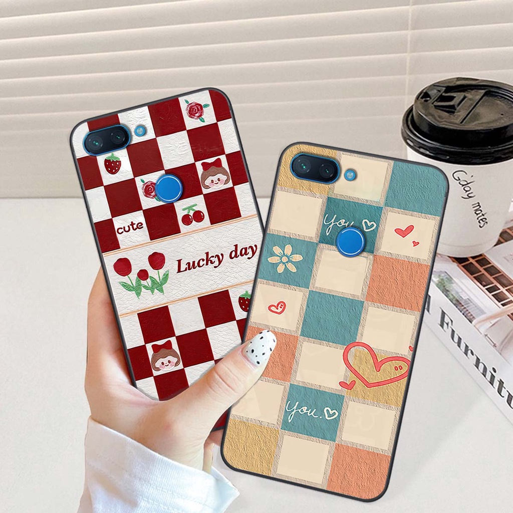 Ốp Xiaomi Mi 8 SE / Mi 8 Lite caro trái tim cá tính, thời trang siêu đẹp, siêu phong cách