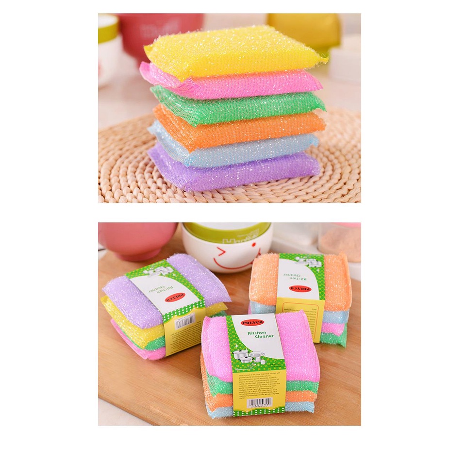 Set 4 miếng vải không dính dùng để lau chùi chén dĩa