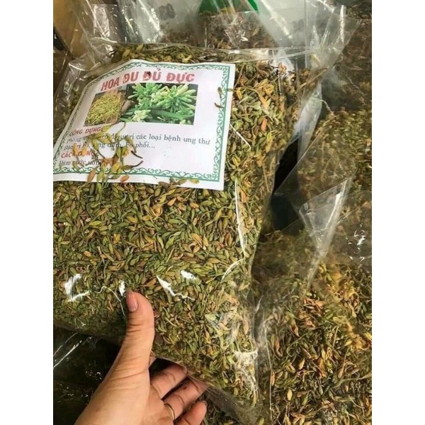 Hoa đu đủ đực khô nguyên chất sấy lạnh loại 1 gói 100gram