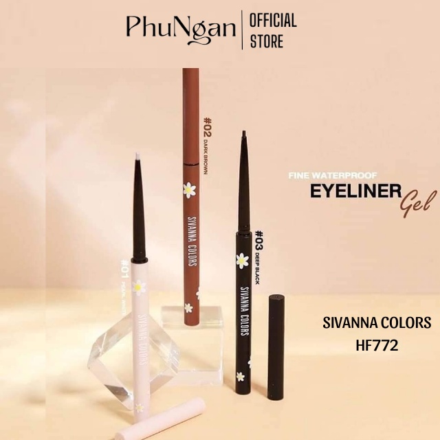 Chì kẻ mắt Sivanna Fine Waterproof Eyeliner Gel HF772 Thái Lan chống nước, lâu trôi