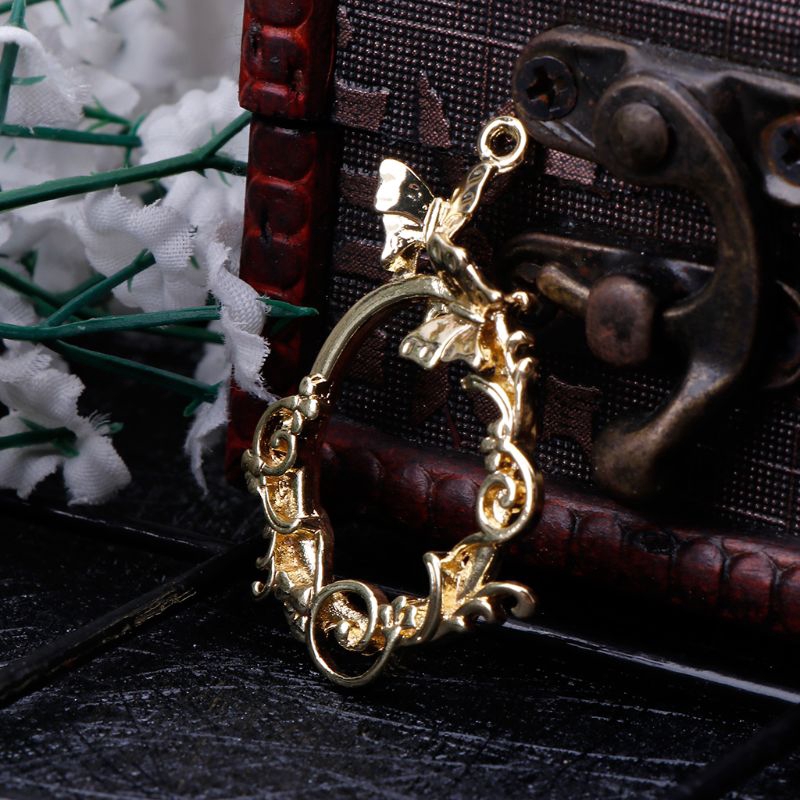 Bộ 4 phụ kiện trang trí hình khung vàng đồng thiết kế cổ điển