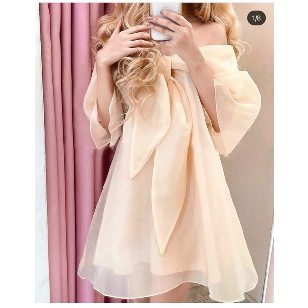 ĐẦM VOAN TƠ BẸT VAI THẮT NƠ NGỰC