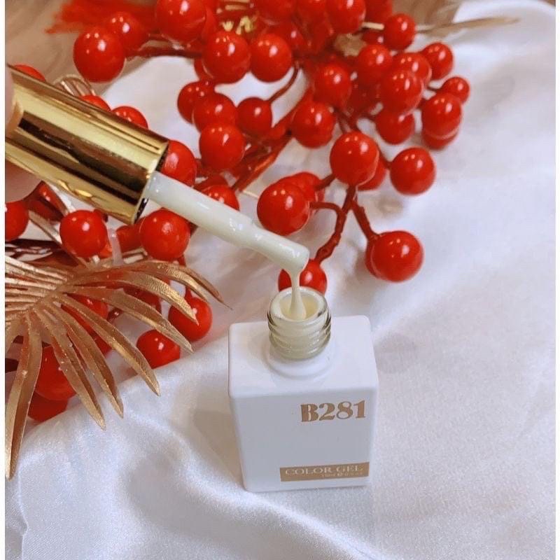 Sơn gel trắng sữa , Trắng sữa chua trắng kem siêu mướt b281 .