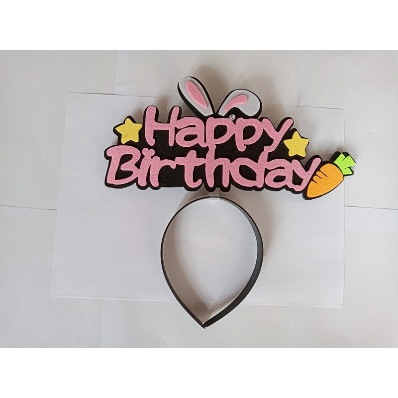 Bờm cài tóc Happy Birthday, đạo cụ chụp hình, trang trí sinh nhật siêu xinh, siêu đáng yêu