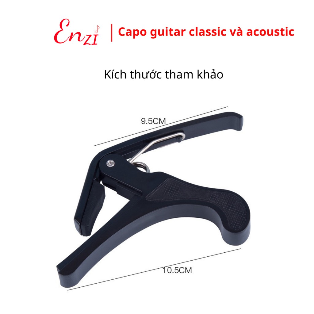 Kẹp capo guitar classic acoustic ukulele Enzi NHỰA lên tông hạ tông dùng cho mọi loại đàn ghita