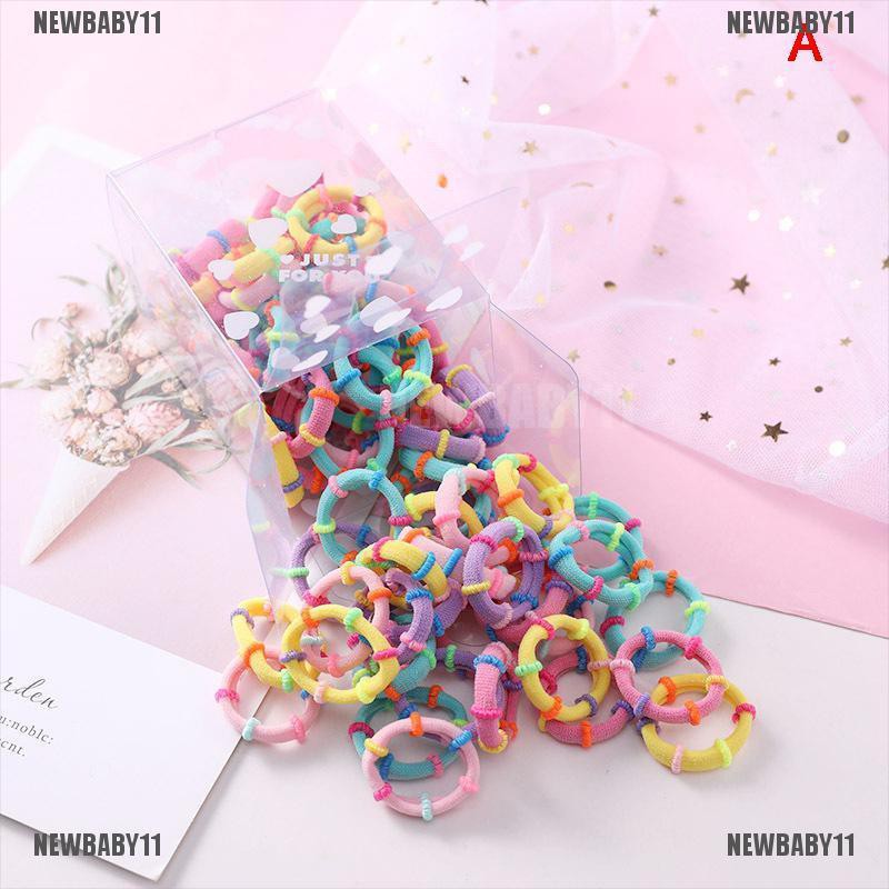 [NEWBABY11] 50 Dây Buộc Tóc Cao Su Đàn Hồi Dễ Thương Cho Bé Gái
