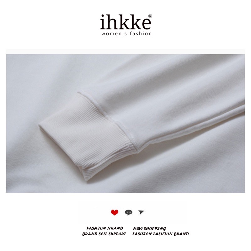 Áo sweater Ihkke mỏng dáng rộng phong cách Mỹ retro cho cặp đôi