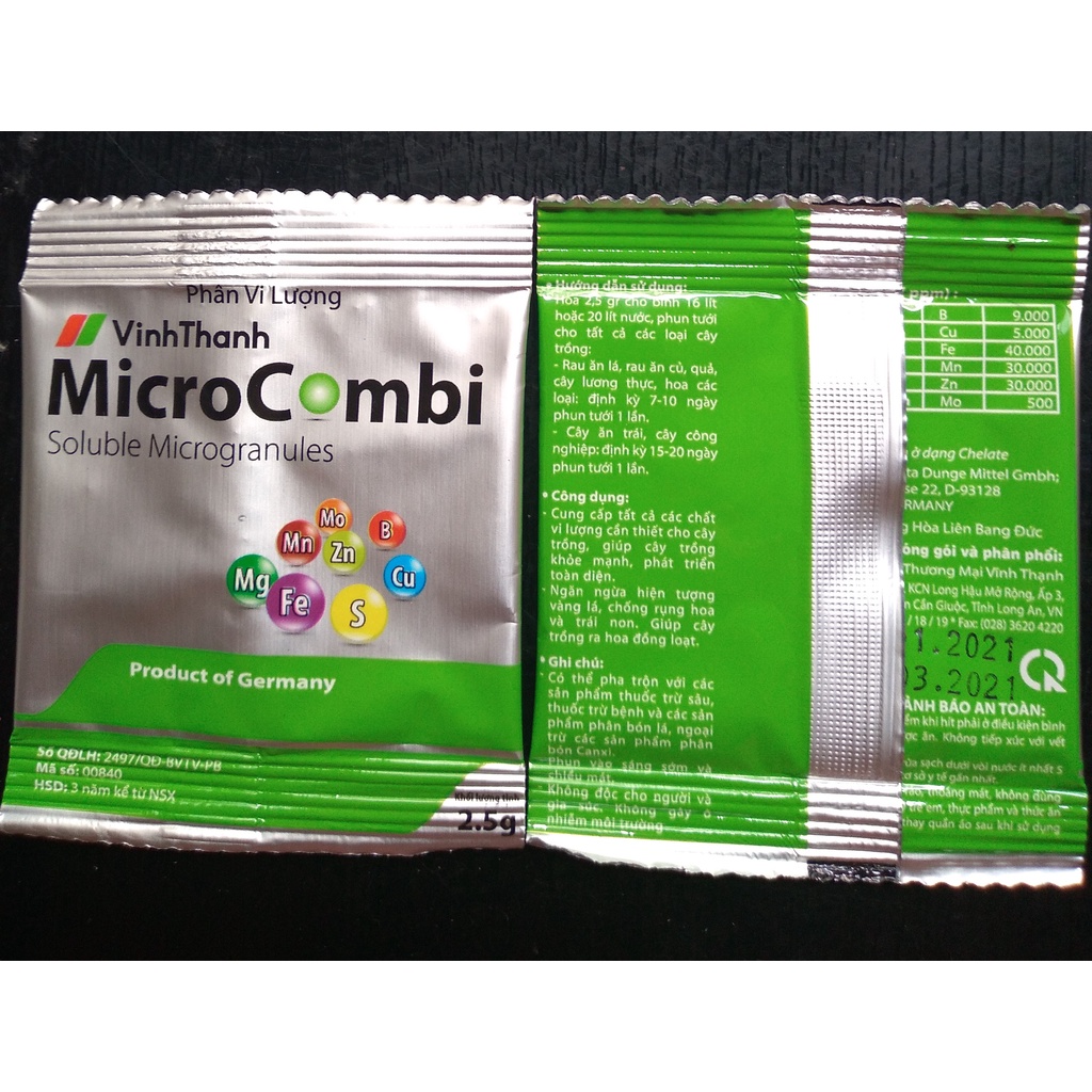 Phân vi lượng Microcombi - Gói 2.5g