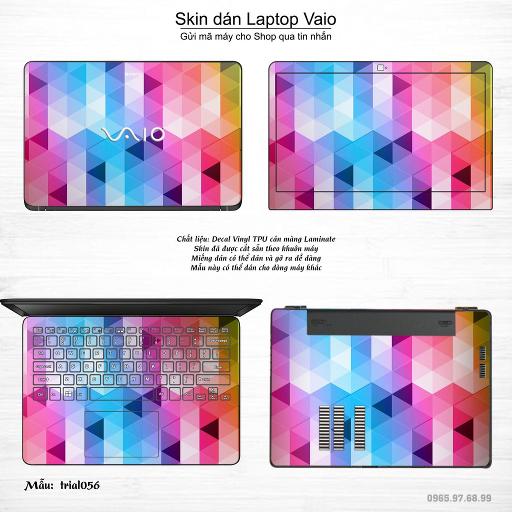 Skin dán Laptop Sony Vaio in hình Đa giác _nhiều mẫu 10 (inbox mã máy cho Shop)