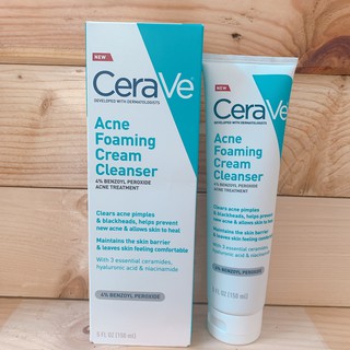 Sữa rửa mặt cerave Acne Foaming Cream Cleanser 4% Benzoyl Peroxide 150ml