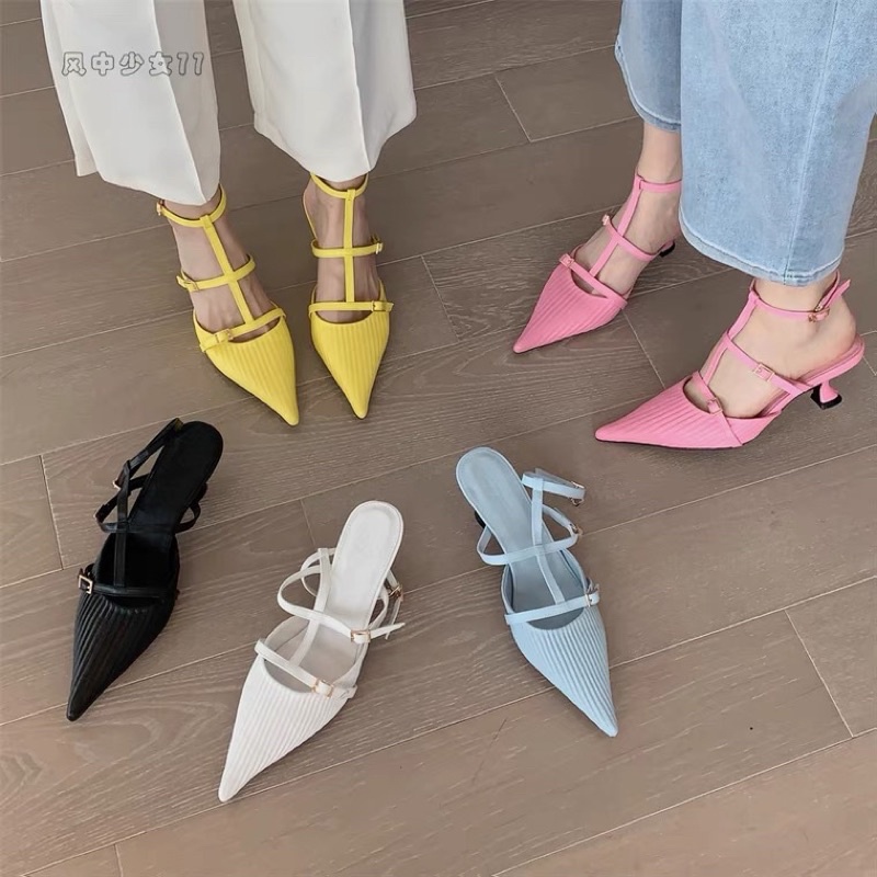 Giày mũi nhọn gót 3phan QC loại 1