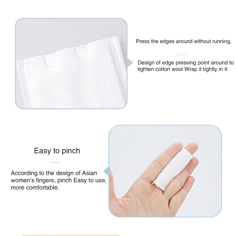 Youyo Basics Bông Tẩy Trang Cotton Tinh Khiết Không Xơ Hình Vuông