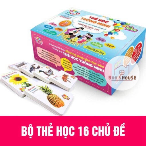 Thẻ Học Song Ngữ Anh Việt 16 Chủ Đề Thúc Đẩy Trí Tuệ Cho Bé