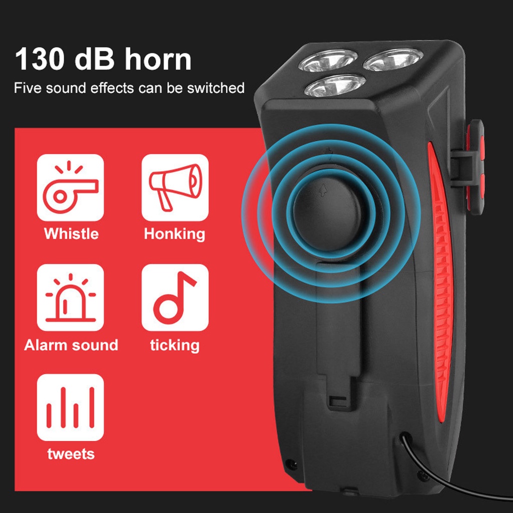 Giá Đỡ Điện Thoại Tích Hợp Đèn Pin 4 Trong 1 3 Bóng LED 4000mAh Đa Năng Gắn Ghi Đông Xe Đạp