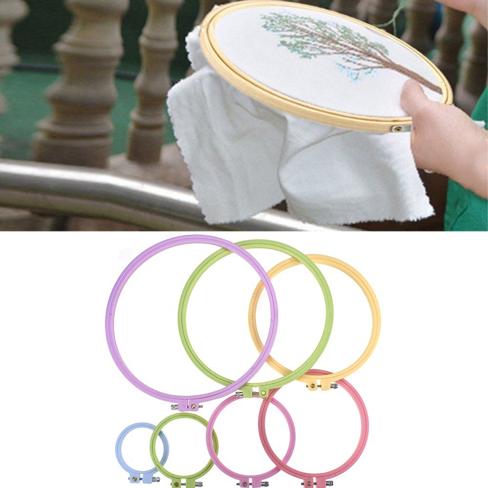 Khung Căng Vải Thêu Tranh Chữ Thập Bằng Nhựa Nhiều Màu Sắc