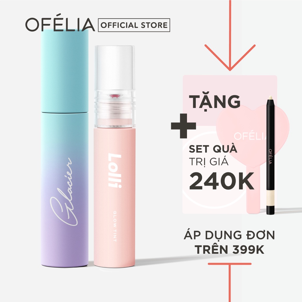 Set Son OFÉLIA Glacier Velvet Tint + Lolli Glow Tint (5g x 3.9g)