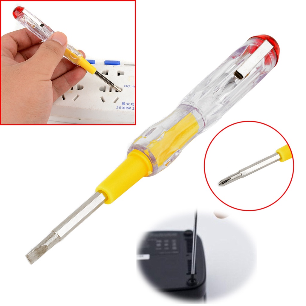Shiyin 1pc mới 100-500v LED điện thử nghiệm thử nghiệm máy bút tuốc nơ vít điện áp phát hiện đầu dò