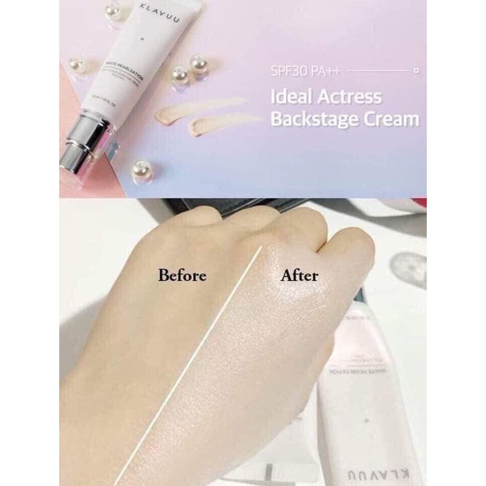 Kem lót Klavuu White Pearlsation Ideal Actress Backstage Cream 50ml | BigBuy360 - bigbuy360.vn