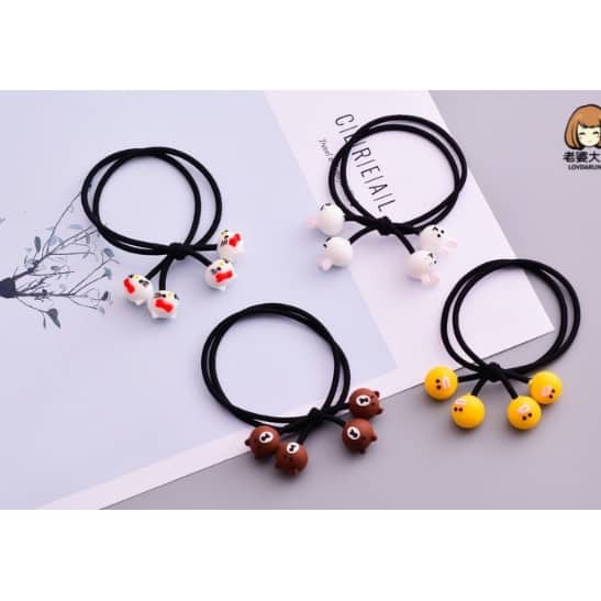 CỘT TÓC HÌNH GẤU VÀ VỊT XINH