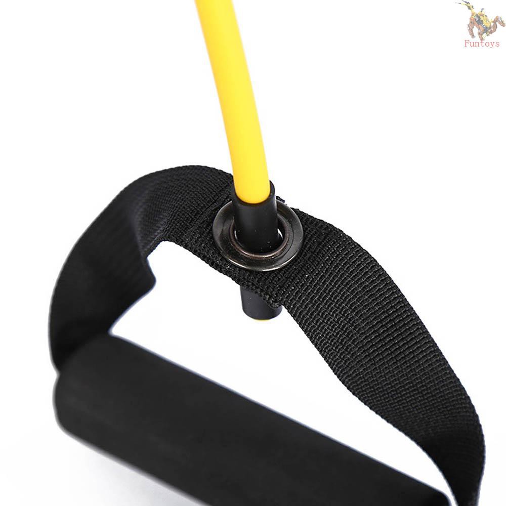 FUN Yoga Elastic Fitness Exercise Stretch Strap Rope Exercise Resistance Bands Workout Bands with Handle for Women