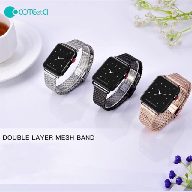 Dây đeo Thép Milan Apple Watch chính hãng COTEetCI đủ Size không gỉ