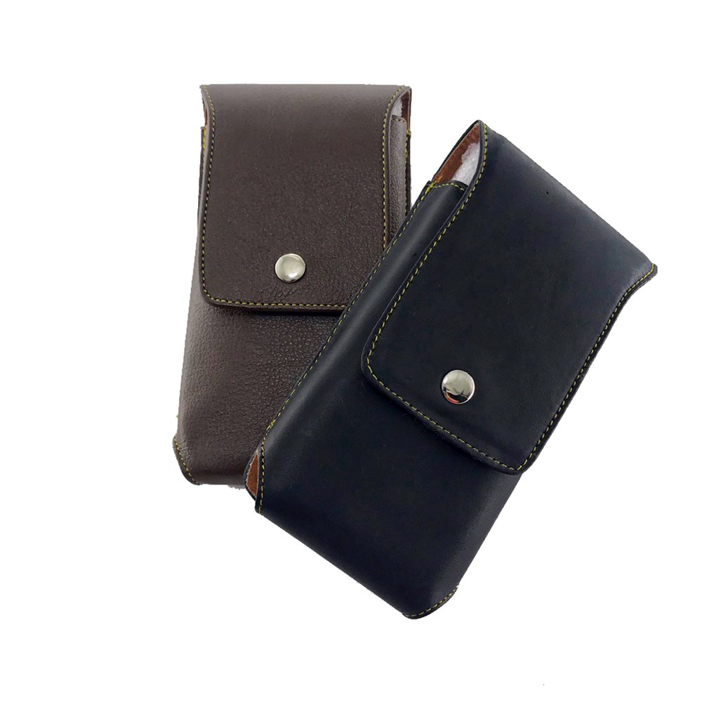 Túi da bò đeo hông thắt lưng loại đứng cho điện thoại nhiều size 5 inch, 5.2 inch, 5.5 inch, 6 inch, 6.3 inch, 6.5 inch