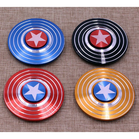 Con quay Fidget Spinner Đội trưởng Mỹ Caption American bằng kim loại cực chất