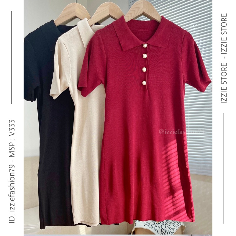 Váy polo basic Izzie V333 form basic, freesize dễ mặc, năng động, trẻ trung