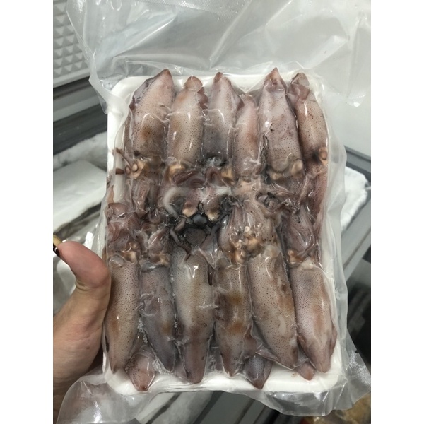 Mực sim hấp thuyền khay 500g size to