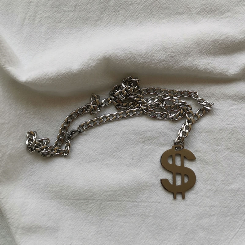 Dây Chuyền Gắn Mặt Biểu Tượng Đô La Mỹ Cá Tính Độc Đáo Phong Cách Hip-Hop