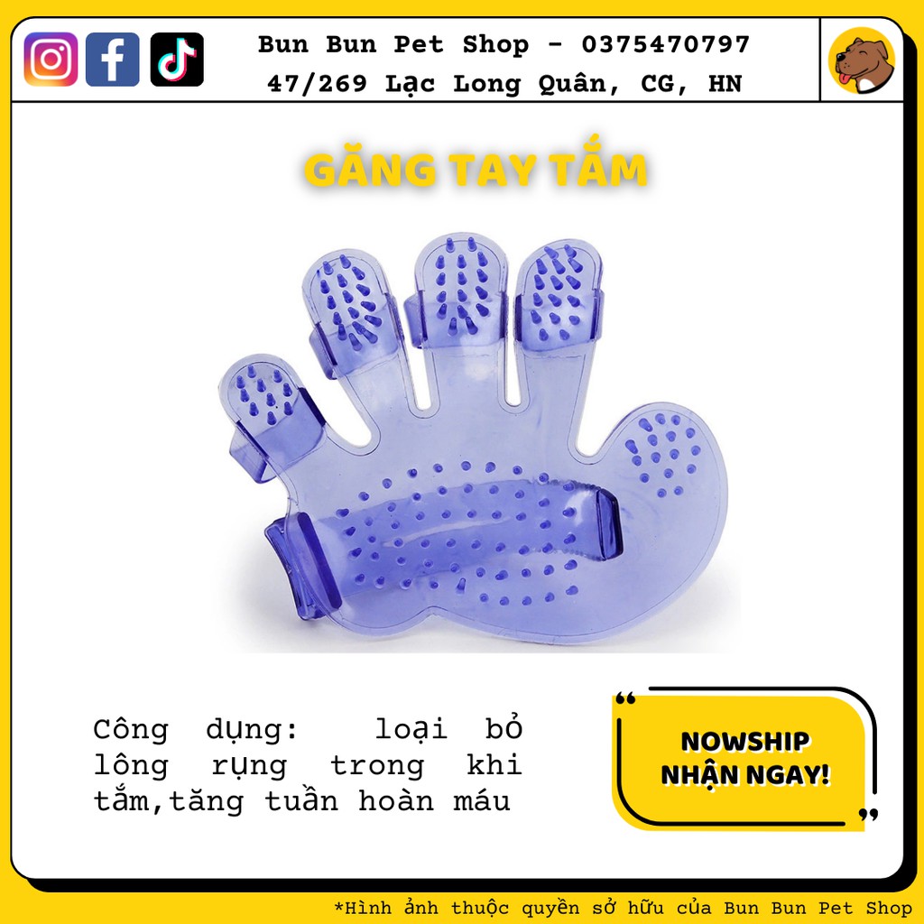 Găng tay tắm-Găng tay tắm cho chó mèo