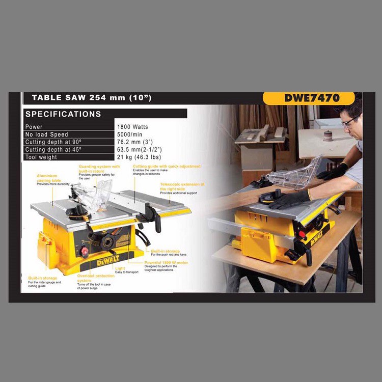 Máy cưa bàn Dewalt DWE7470