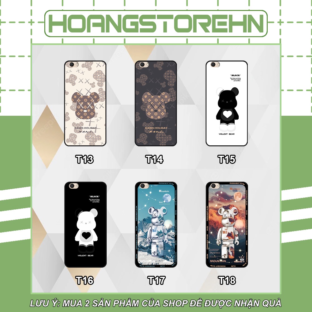 Ốp Vivo V5 / Y67 in hình họa tiết Mountain, Be@rbrick dễ thương (T13 - T18)