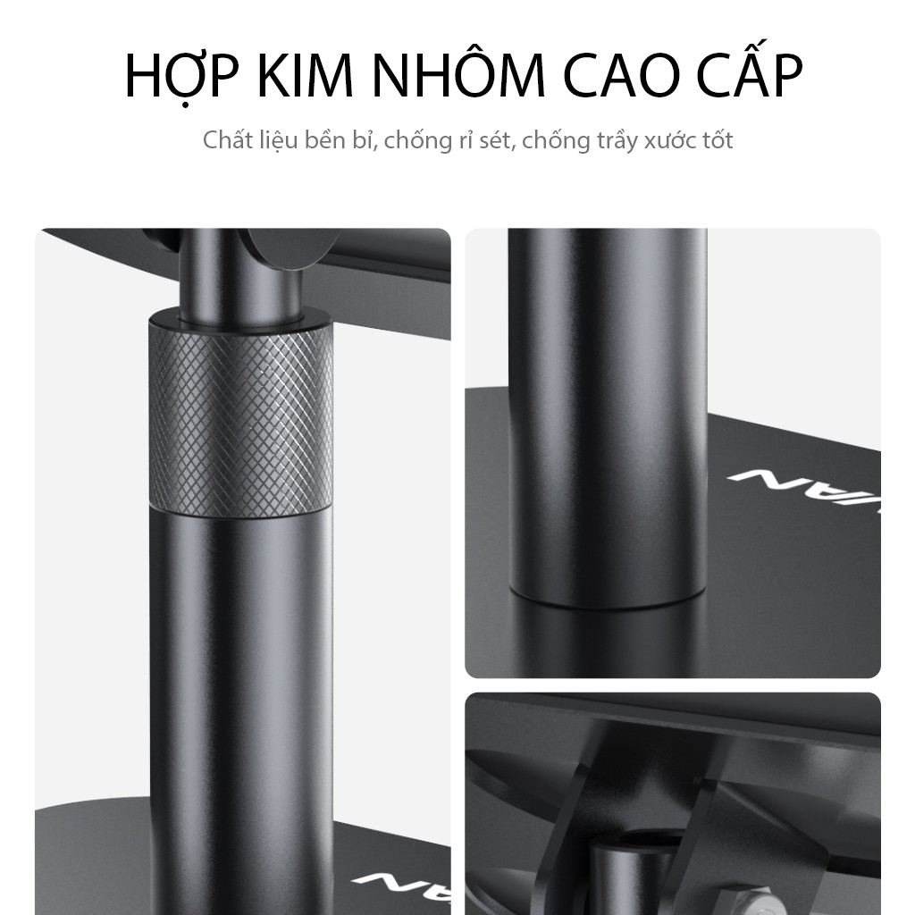 Giá Đỡ Máy Tính Tản Nhiệt Gấp Hợp Kim Nhôm VIVAN VLS03 13-17.3inche