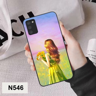 Ốp Samsung A02s / A03s hình cô gái , chàng trai mùa thu nhẹ nhàng dễ thương trẻ trung