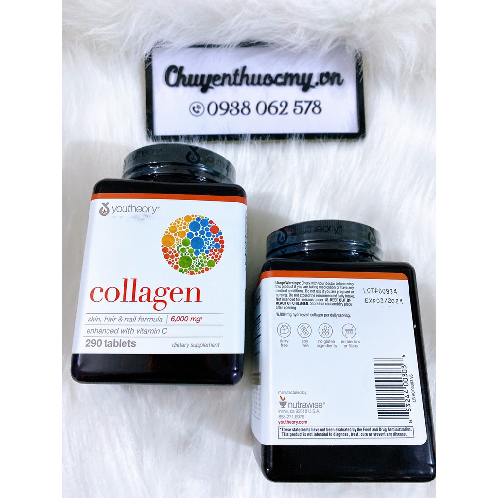 Collagen viên Youtheory - 290 viên - Mỹ