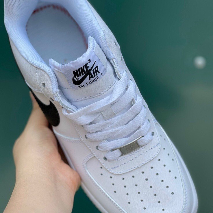 Giày_Nike Trắng vệt đen Air Force 1, giày thể thao nike_Af1 white black nam nữ Hàng Đẹp Full Box Bill 2022
