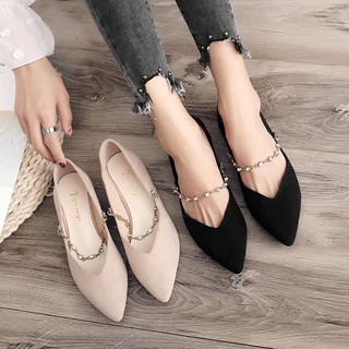 [Có sẵn] Giày đế bệt mũi nhọn xinh xắn 2019 - GN3