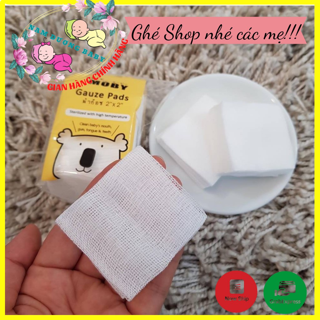 Gạc Rơ Lưỡi Moby, túi ( 50 Miếng) sản phẩm chất lượng cao được kiểm đinh an toàn cho bé