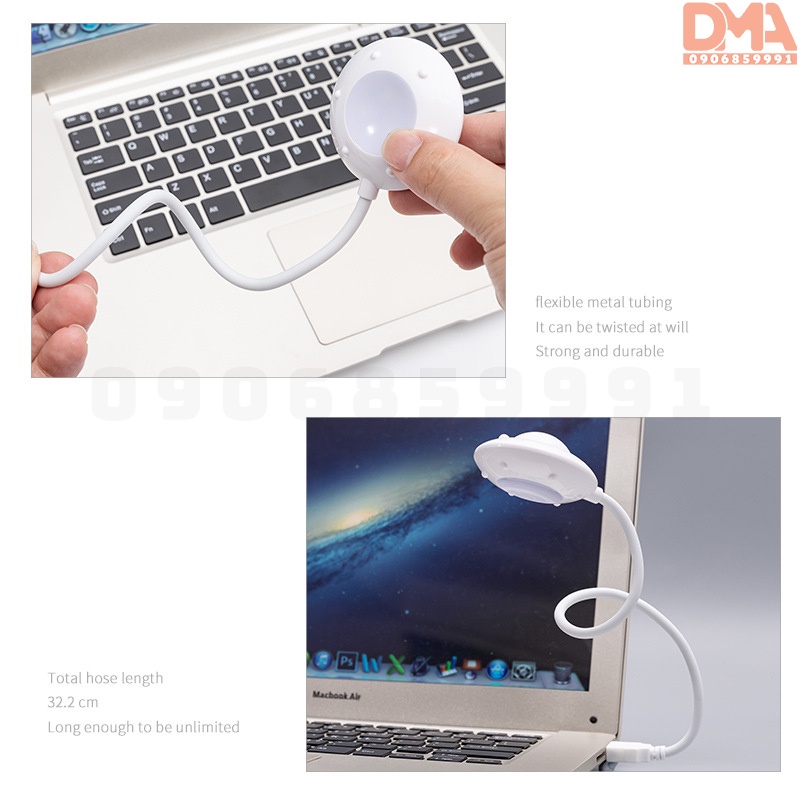 Đèn ngủ trang trí,đèn led đọc sách nguồn USB đĩa bay