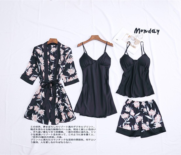 Set Đồ Ngủ 4 Chi Tiết Thời Trang Quyến Rũ Cho Nữ