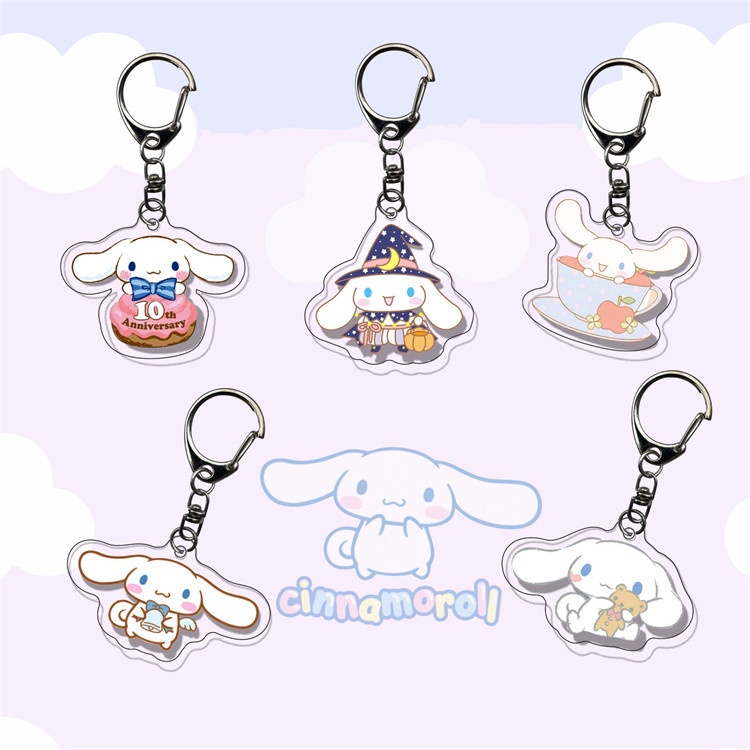 Móc Khóa Hai Mặt Hình Nhân Vật Hoạt Hình Cinnamon Kulomi Melody YB2 Bằng Acrylic Dễ Thương