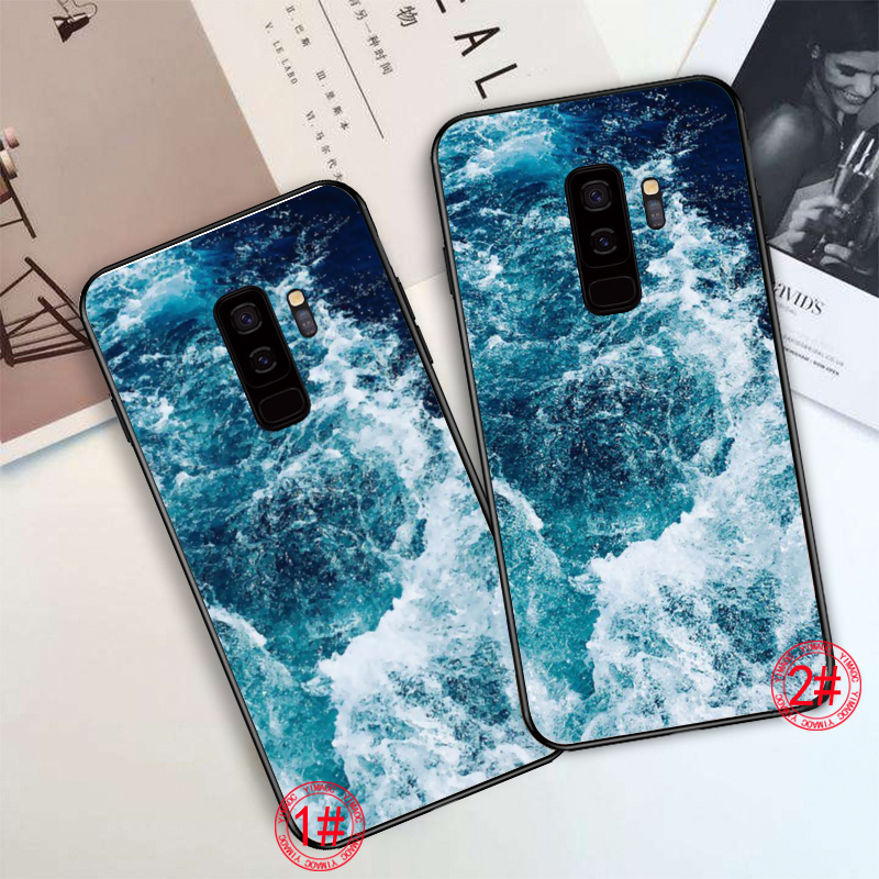 Ốp điện thoại họa tiết biển xanh 34F cho Samsung S7 Edge S8 S9 S10 Plus Plus S10E