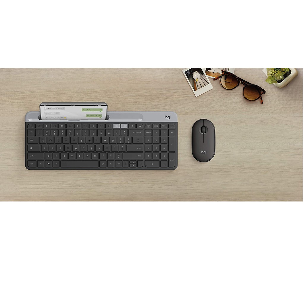 Bàn phím không dây bluetooth Logitech K580 Slim Multi device - Kết nối đa thiết bị, bluetooth, USB Unifying.